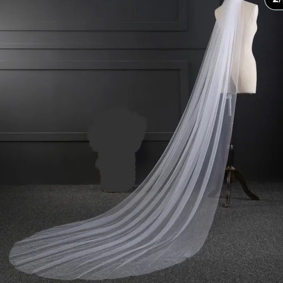 Accessories - tulle cathedral veil approx 117” long